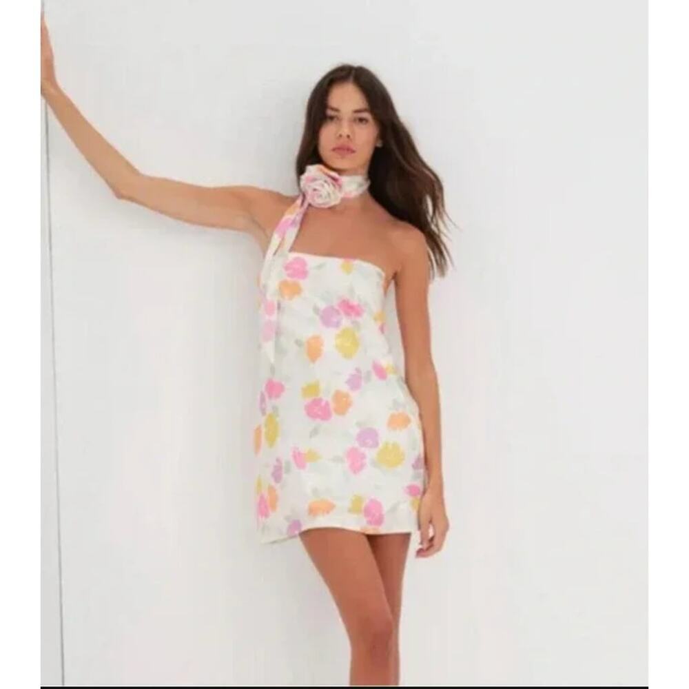 NWT For Love & Lemons Hazel Mini Floral Dress‎ Size Medium